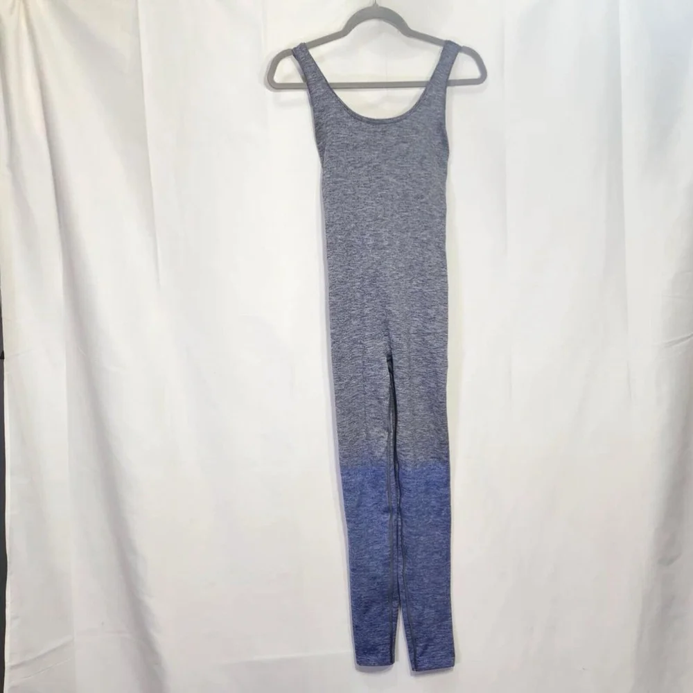 Lululemon Balance and Resist Ombre Blue and Gray Catsuit One Piece Size 6